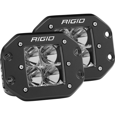 Rigid Industries D-Series Pro Flood Flush Mount Lights (Black
